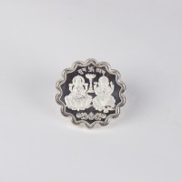 round-flower-laxmi-ganpati-two-murti